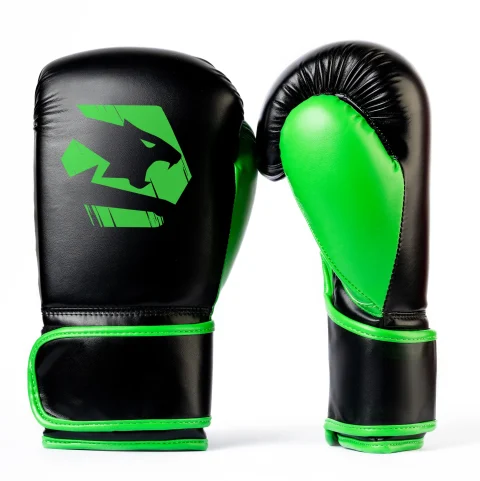 Veloce Apex Black and Green Boxing Gloves