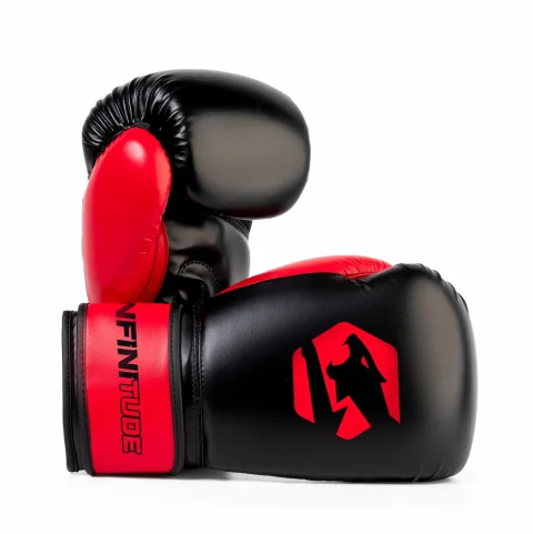 Veloce Fury Boxing Gloves Black and Red