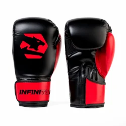 Veloce Fury Black and Red Boxing Gloves