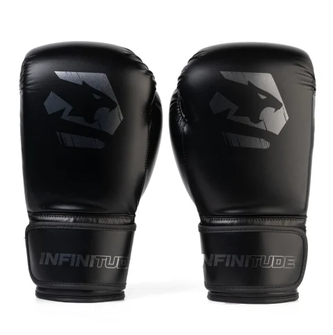 Veloce Evo-X Black and Silver Boxing Gloves