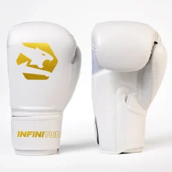 Veloce Blitz Boxing Gloves White and Gold