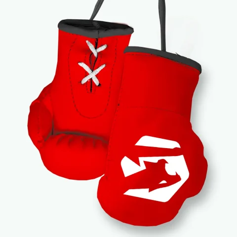 red mini boxing gloves