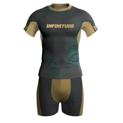 Gold Black BJJ Rash Guard