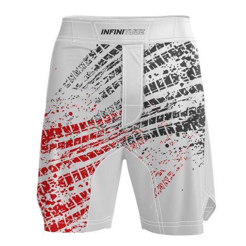 MMA Shorts red black